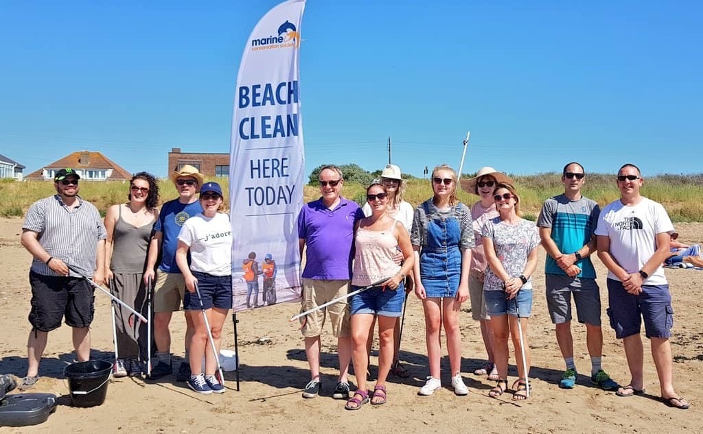 Elior cleans up at Sand Bay beach with the Marine Conservation Society